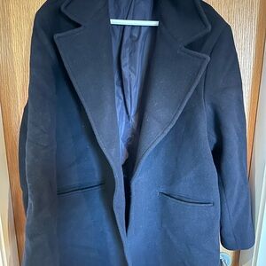 Zara Men's Classic Black Pea Coat